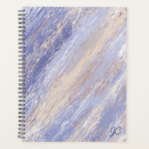 Agenda Brotes de pintura azul y beige desordenados