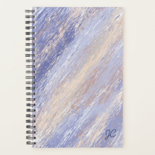 Agenda Brotes de pintura azul y beige desordenados