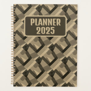 Agenda Brown Boho Geometric Abstrac Customizable