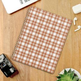 Agenda Brown Plaid Pattern Planner