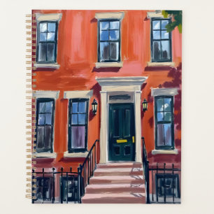 Agenda Brownstones de Boston Massachusetts Acuarela