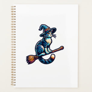 Agenda Brujo Gato Halloween Bruja Místico Amantes de Gato
