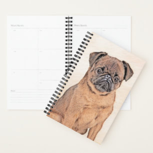 Agenda Bruselas Griffon Smooth Painting Original Dog Art