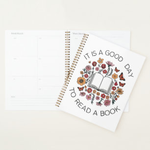 Agenda Buen día para leer un libro con la bolsa de tote f