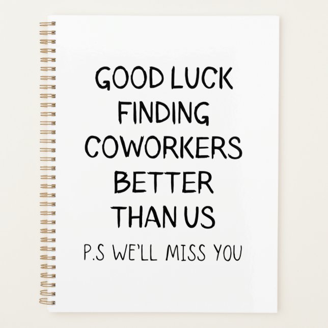 Agenda Buena Suerte Encontrando Mejores Trabajadores Que  (Anverso)