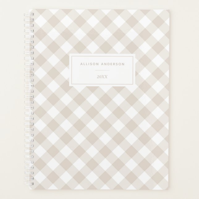 Agenda Buffalo beige moderno (Anverso)