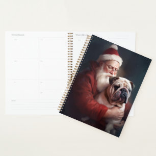 Agenda Bulldog Con Navidades Festividades De Santa Claus