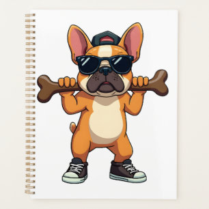 Agenda Bulldog Francés Antiguo y Genial con Hueso de Dibu