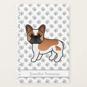 Agenda Bulldog Francés de Patas Rojas Lindo Perro de Dibu