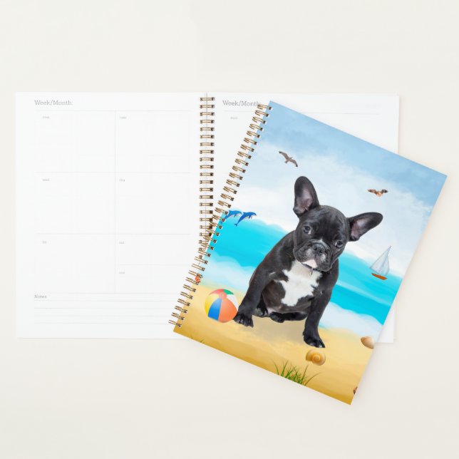 Agenda Bulldog Francés en la Playa (Demostración)