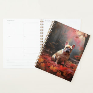 Agenda Bulldog Francés en Otoño Hojas Caídas Inspiran
