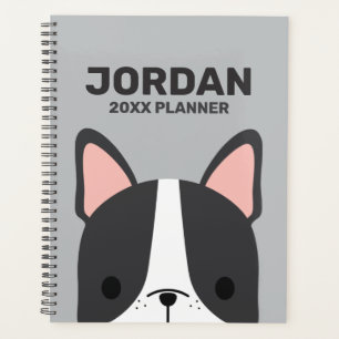 Agenda Bulldog francés lindo con nombre personalizado