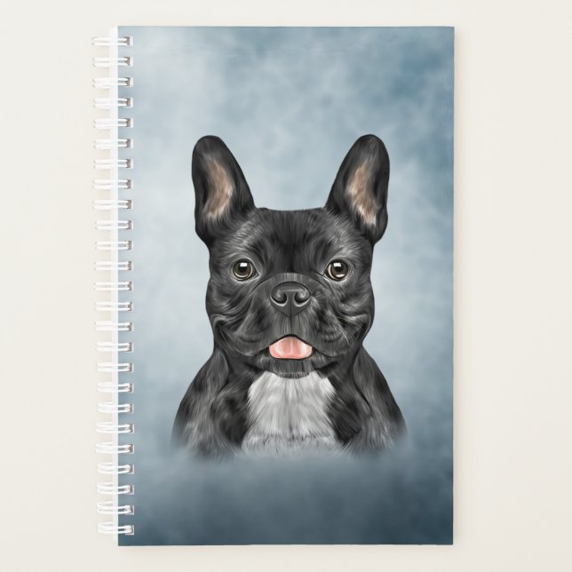 Agenda Bulldog francés perro de dibujo (Anverso)