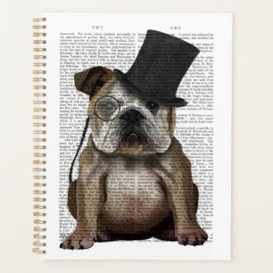 Agenda Bulldog inglés, hebilla formal y Gorra