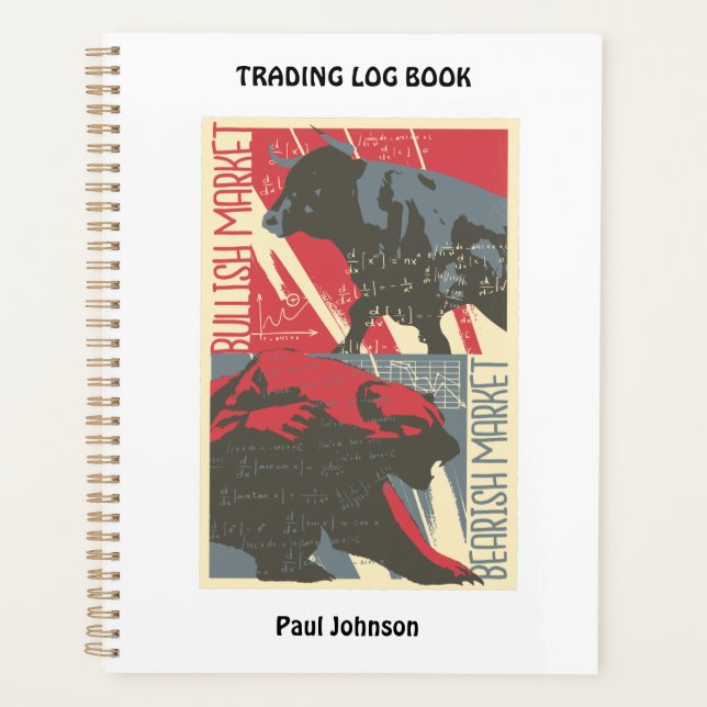 Agenda Bullish Bearish Stock Market Trading Planner (Anverso)