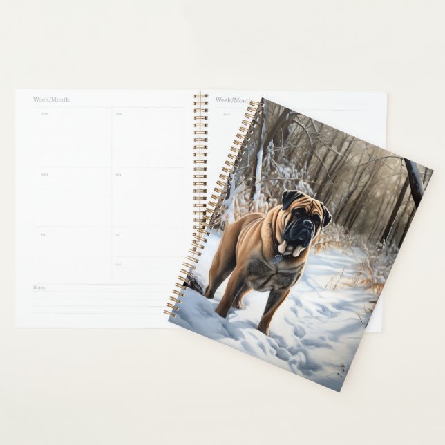 Agenda Bullmastiff Deja que nieve Navidad (Demostración)