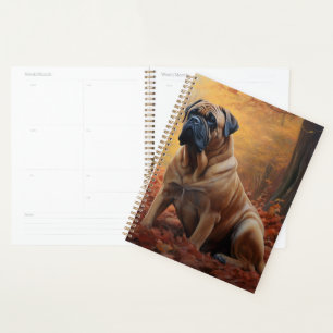 Agenda Bullmastiff en Otoño Hojas Caídas Inspiran