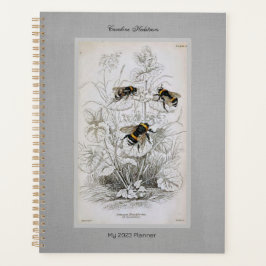 Agenda Bumble Bee Botanic on Linen