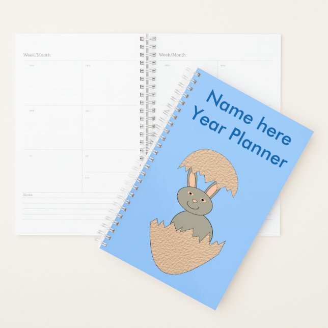 Agenda Bunny Hatching de Egg Weird Personalizado Planner (Demostración)
