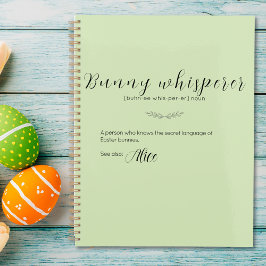 Agenda Bunny Whisperer Personalizado Lime Cream Easter