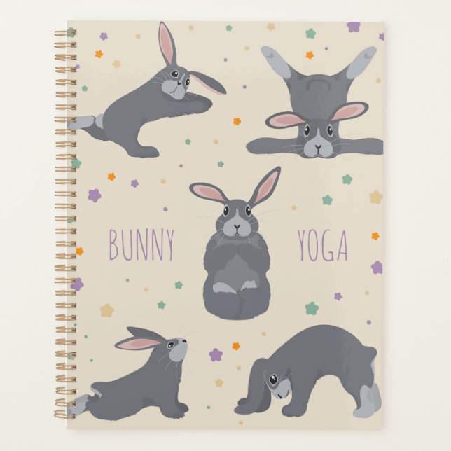 Agenda Bunny Yoga Poses Funny Rabbit (Anverso)