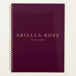 Agenda Burgundy Moderno Elegante Profesional