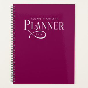 Agenda Burgundy y Vino Personalizados Modernos