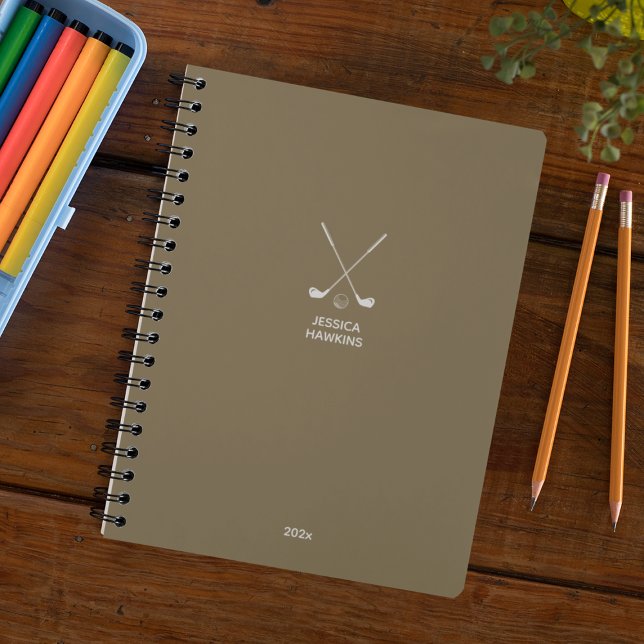 Agenda Burlap Brown Golf Club Personal Weekly (Subido por el creador)