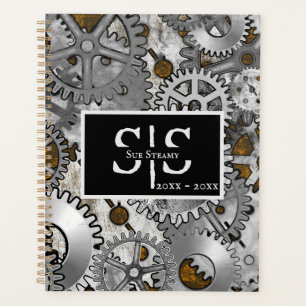Agenda Burnout de color marrón de color gris de acero