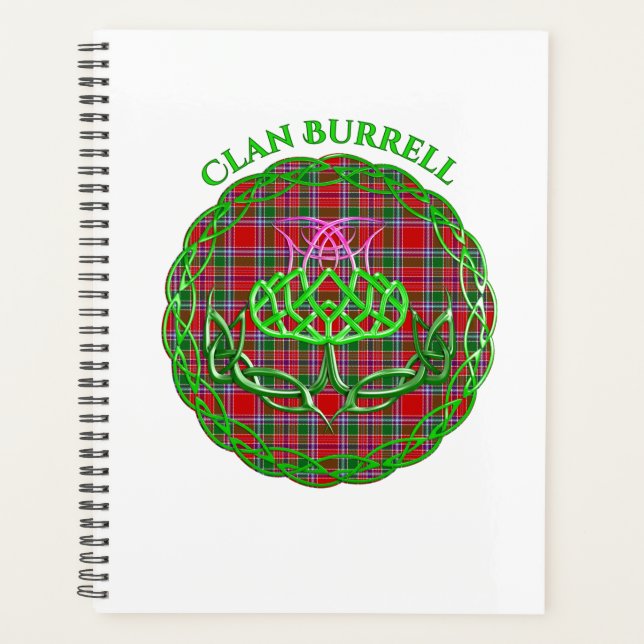 Agenda Burrell Scottish Tartan Celtic Thistle (Anverso)