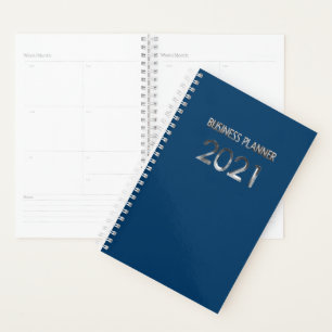 Agenda Business Planner 2021 Typography Corporate Blue