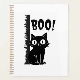 Agenda ¡Buuu! Gato divertido escondiéndose Peekaboo espel