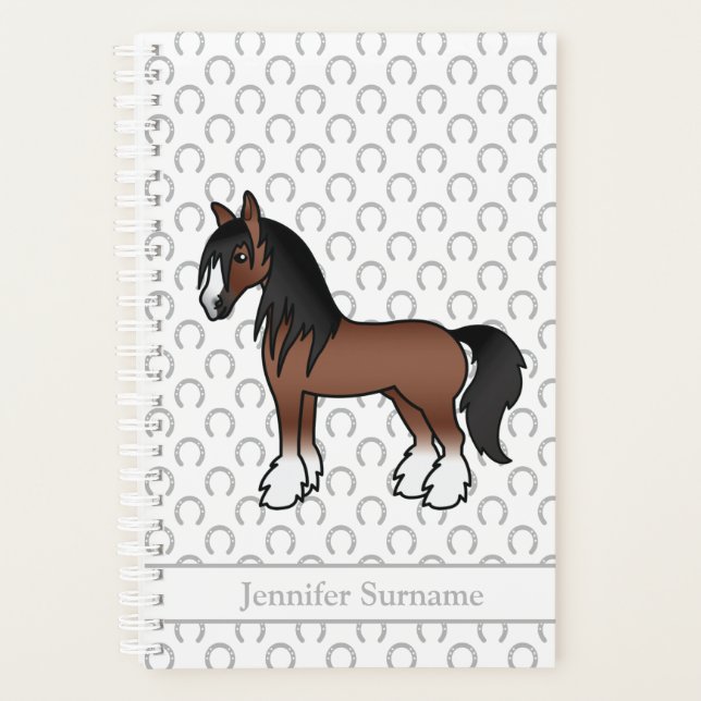Agenda Caballo Brown Gypsy Vanner Clydesdale & Texto Pers (Anverso)