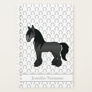 Agenda Caballo Clydesdale Black Gypsy Vanner y texto pers