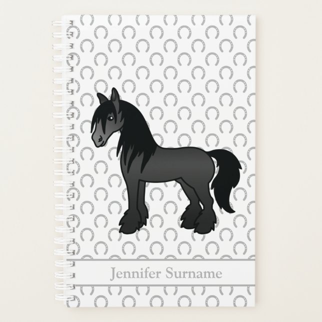 Agenda Caballo Clydesdale Black Gypsy Vanner y texto pers (Anverso)
