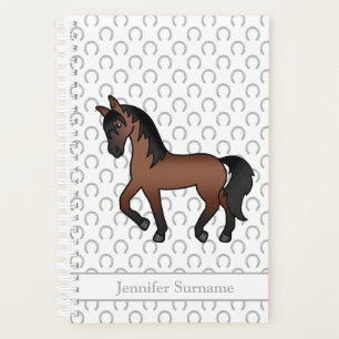 Agenda Caballo De Trota De Dibujos Animados Marrón Claro 