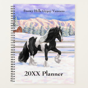Agenda Caballo de Vanner de Black Pinto Piebald Gypsy