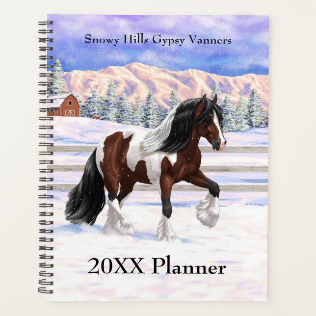Agenda Caballo del gitano Vanner Tinker Bay Pinto Brown S (Anverso)