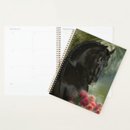 Agenda Caballo frisón de caballo negro - Calendario, plan