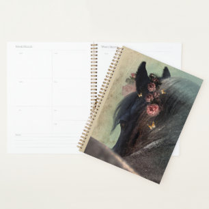 Agenda Caballo frisón de caballo negro - Calendario, plan
