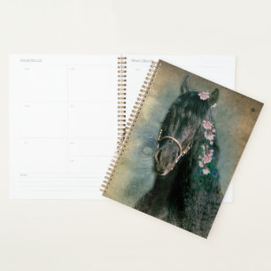 Agenda Caballo frisón de caballo negro - Calendario, plan