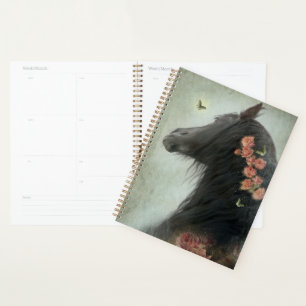 Agenda Caballo frisón de caballo negro - Calendario, plan