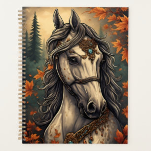 Agenda Caballo Majestuoso Adornado Con Joyas Doradas