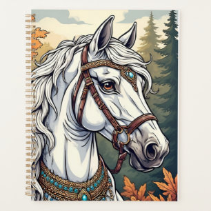 Agenda Caballo Majestuoso Adornado Con Joyas Doradas