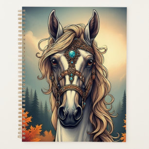 Agenda Caballo Majestuoso Adornado Con Joyas Doradas