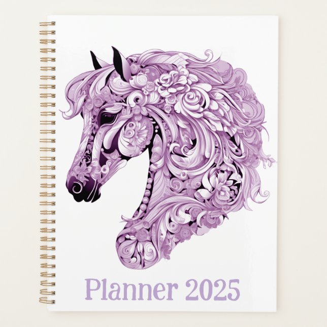 Agenda Caballo púrpura abstracto (Anverso)