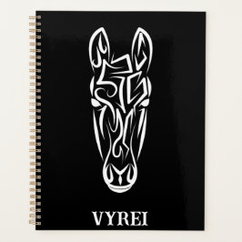 Agenda Caballo tribal blanco y negro