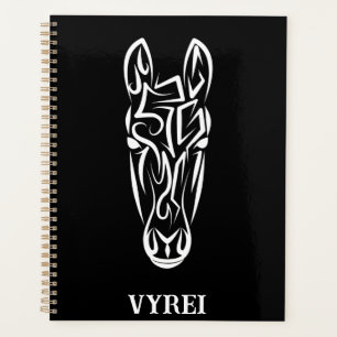 Agenda Caballo tribal blanco y negro