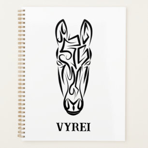 Agenda Caballo tribal blanco y negro