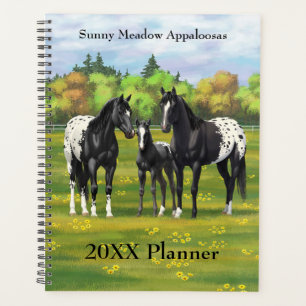 Agenda Caballos Appaloosa Negros En Pastel De Verano